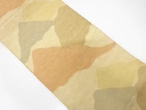 砂子綴れ　霞に山並模様織り出し　全通袋帯